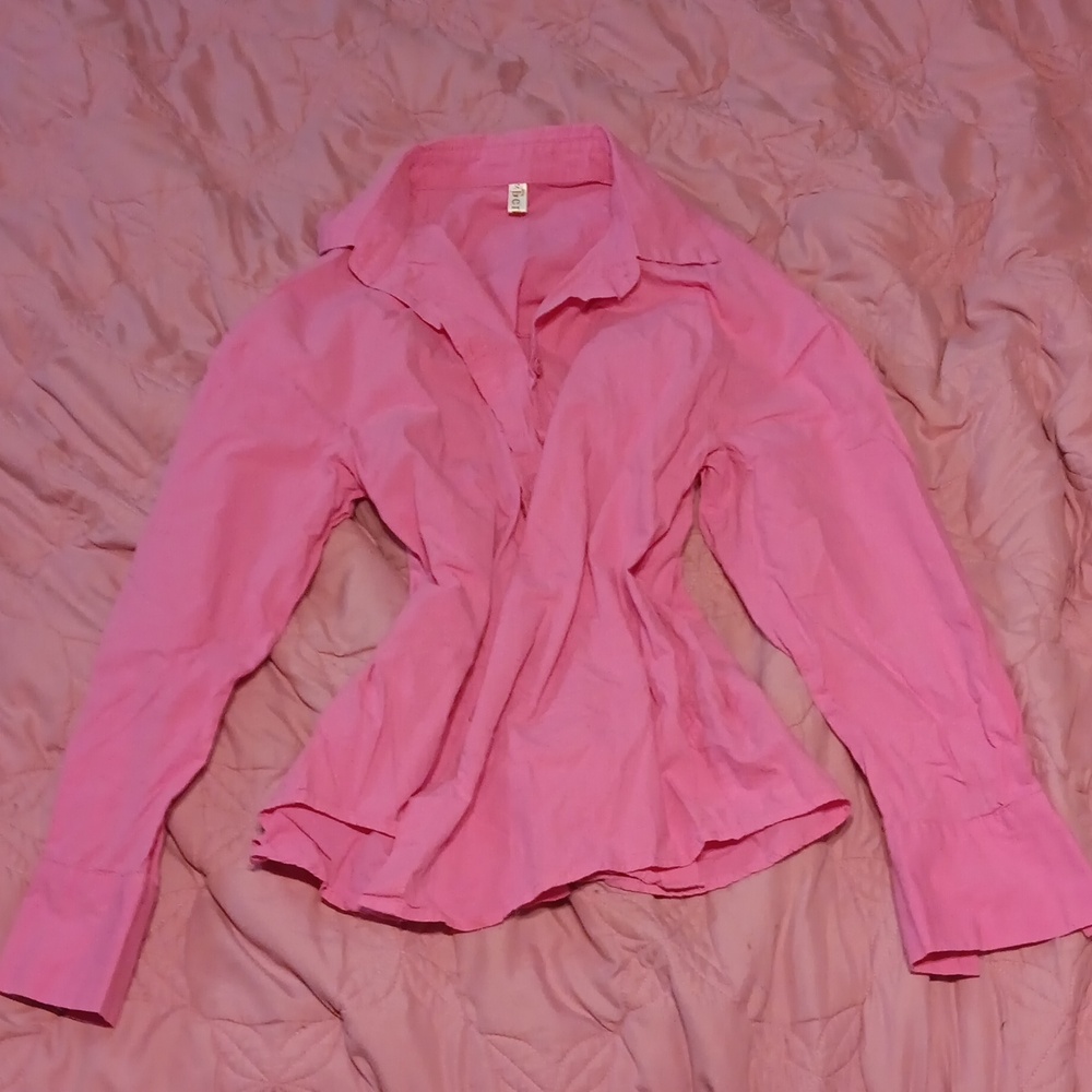 Pink summer button up